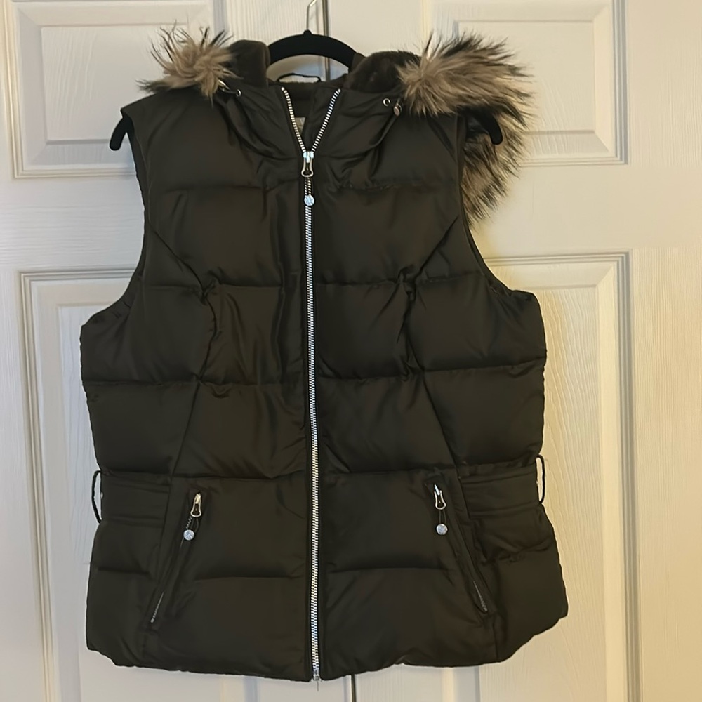 Goose Down Fur Puffer Vest